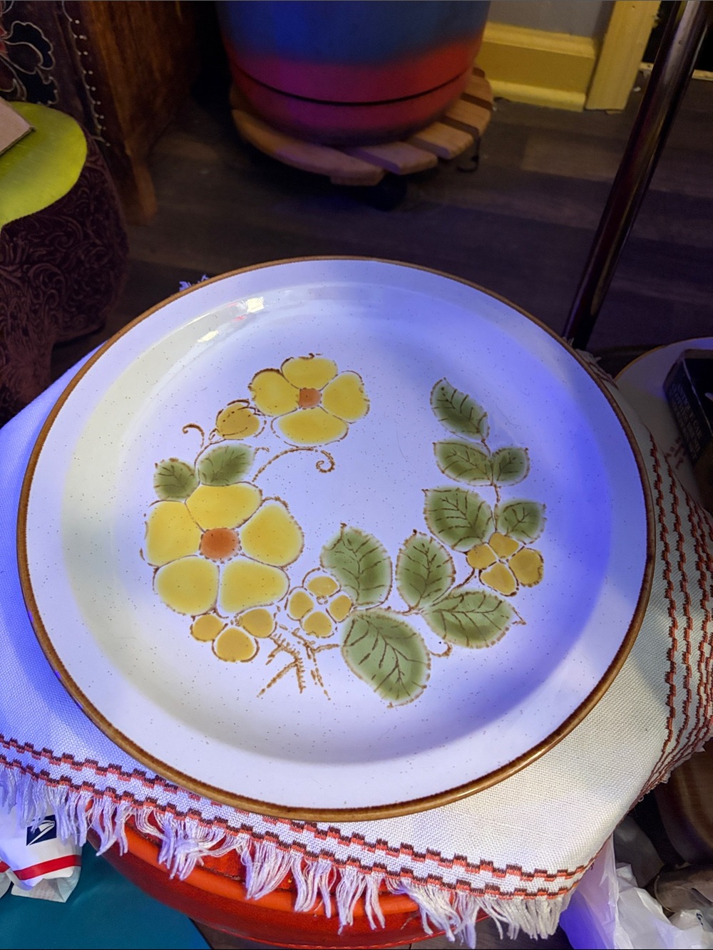 Vintage China Stoneybrook Wildflower 10.5" Dinner Plate Japan Stoneware SY-17575